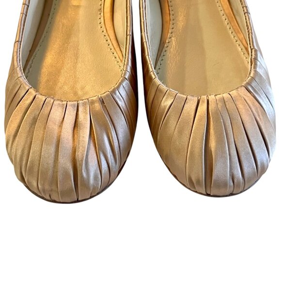 Vera Wang Lavendar Leona Rose Gold/Blush Pink Satin Ballet Flats - Size 7 - Picture 6 of 7